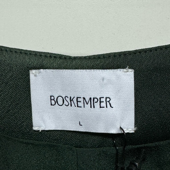 NWT BOSKEMPER green Carlton high waisted front pockets wide leg belt pants - Picture 12 of 15